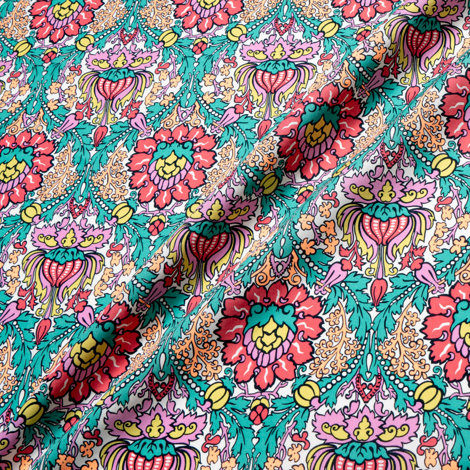 Pink 'Electric Nouveau' Liberty Cotton Tana Lawn