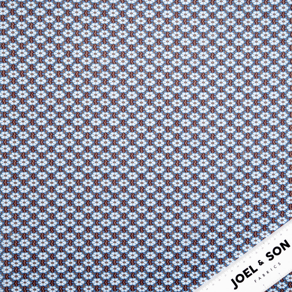 Blue 'Ziggy Daisy' Liberty Cotton Tana Lawn