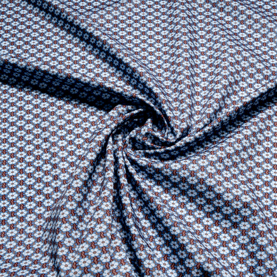 Blue 'Ziggy Daisy' Liberty Cotton Tana Lawn