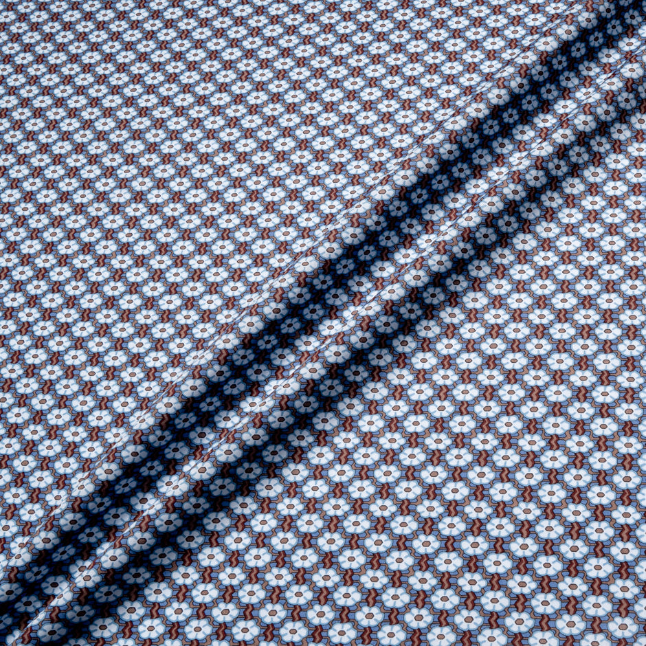 Blue 'Ziggy Daisy' Liberty Cotton Tana Lawn