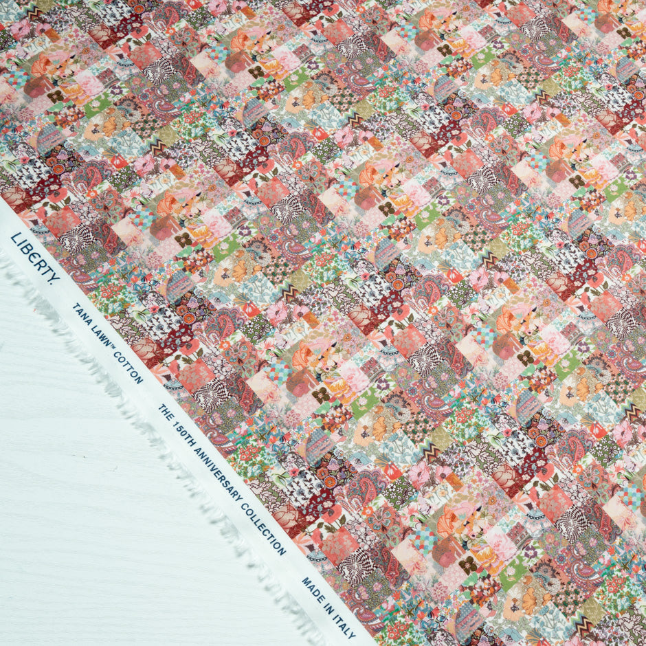 Pink 'Archive Patchwork' Liberty Cotton Tana Lawn
