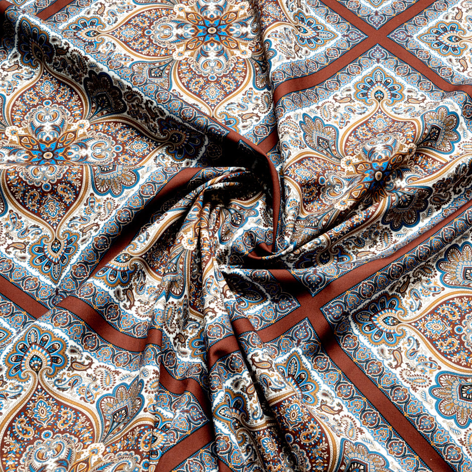Brown 'Shawl Hall' Liberty Cotton Tana Lawn