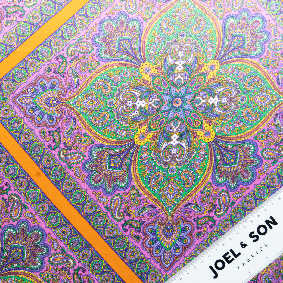 Orange 'Shawl Hall' Liberty Pure Silk Satin