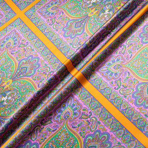 Orange 'Shawl Hall' Liberty Pure Silk Satin