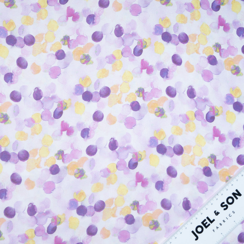 Spot Printed Lilac Pure Silk Chiffon (A 2.85m Piece)