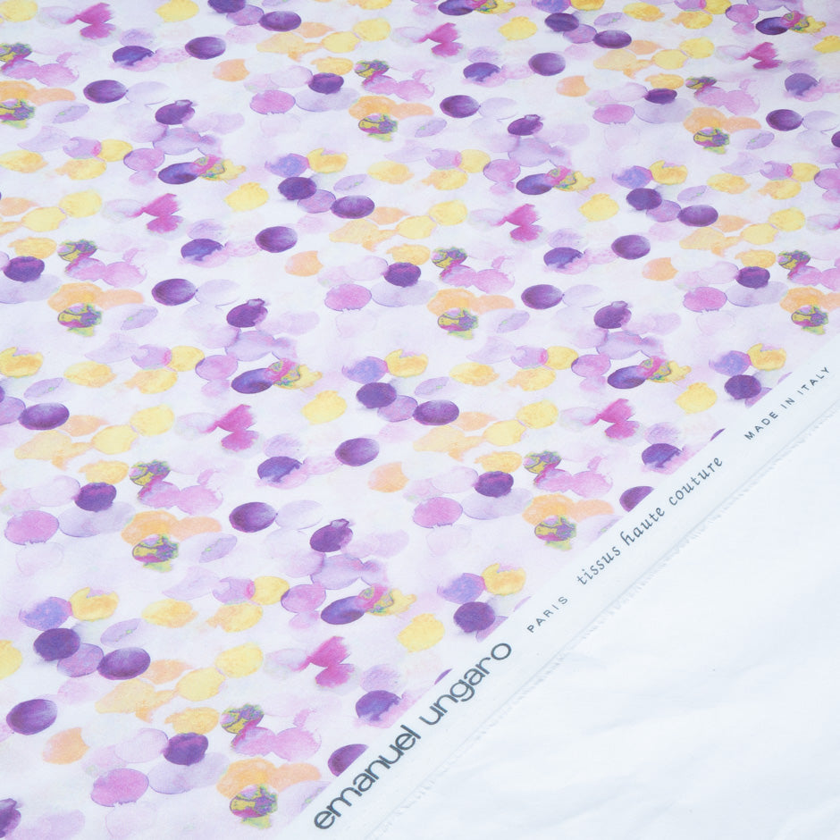 Spot Printed Lilac Pure Silk Chiffon (A 2.85m Piece)
