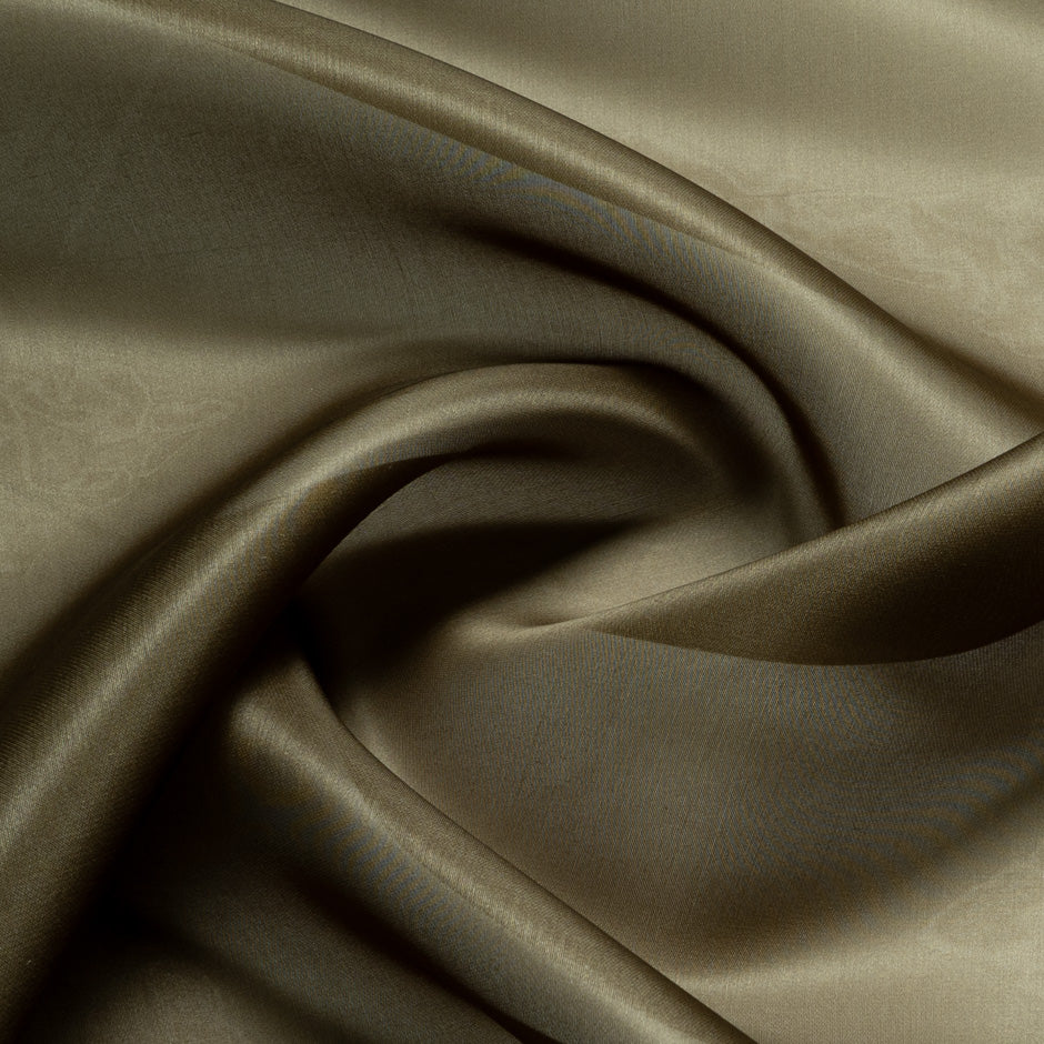Dark Olive Green Double Silk Organza