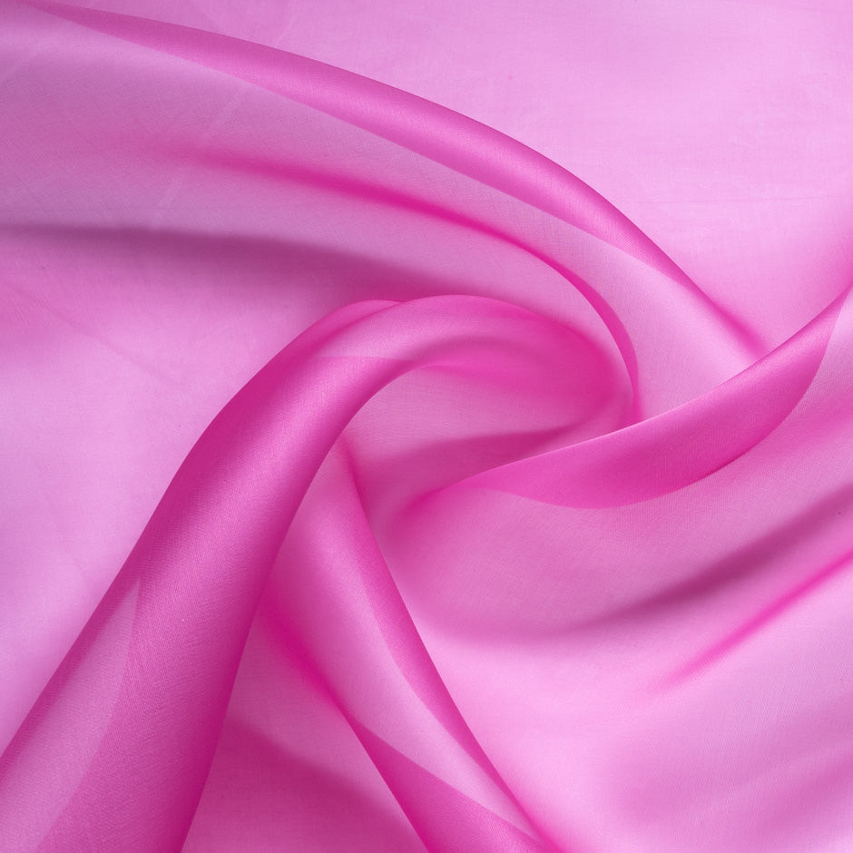 Bright Fuchsia Pink Silk Organza