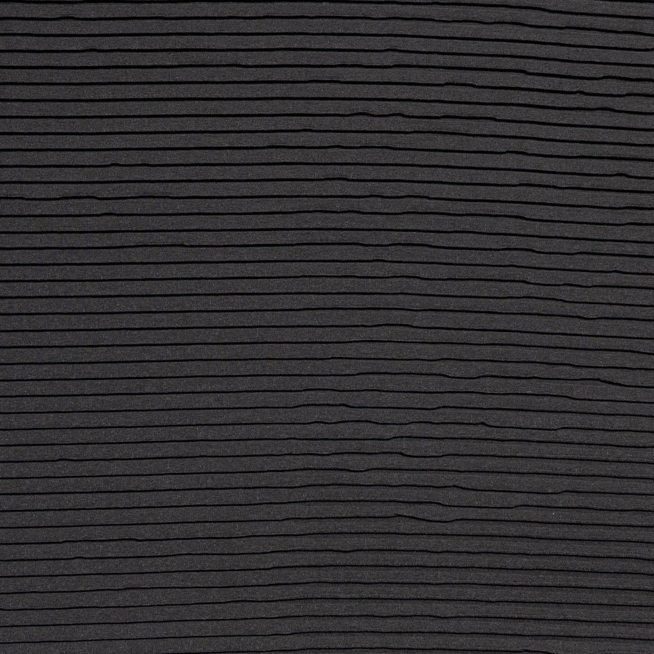 Black Pleated Pure Silk