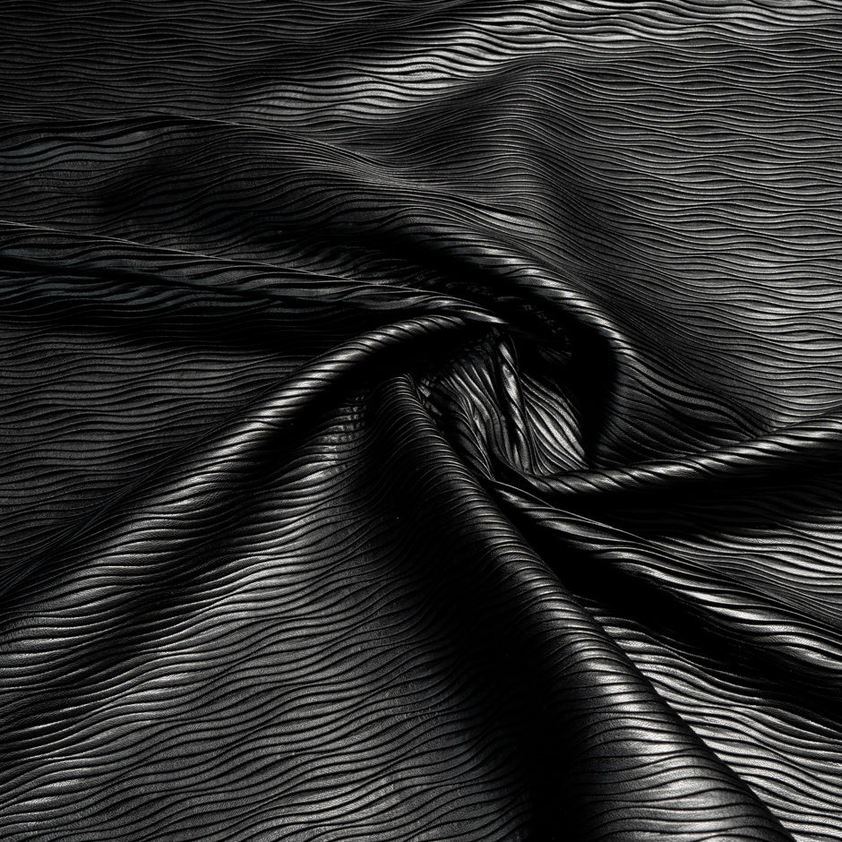 Black Pleated PVC