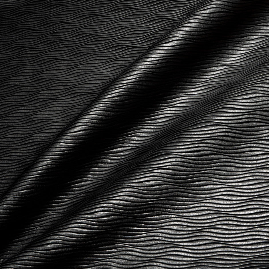 Black Pleated PVC