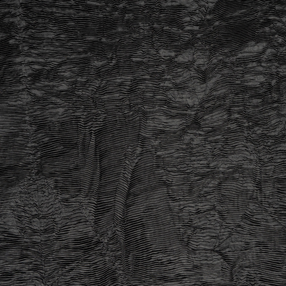 Black Pleated Microfibre