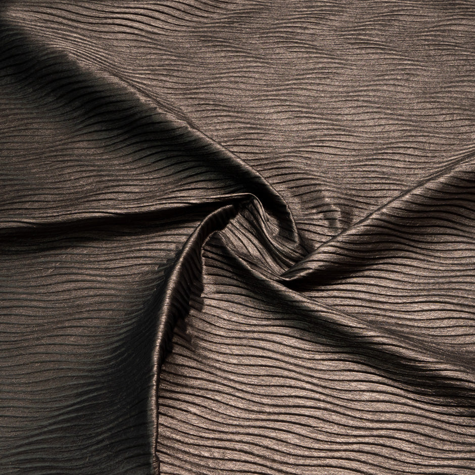 Chocolate Brown Pleated PVC