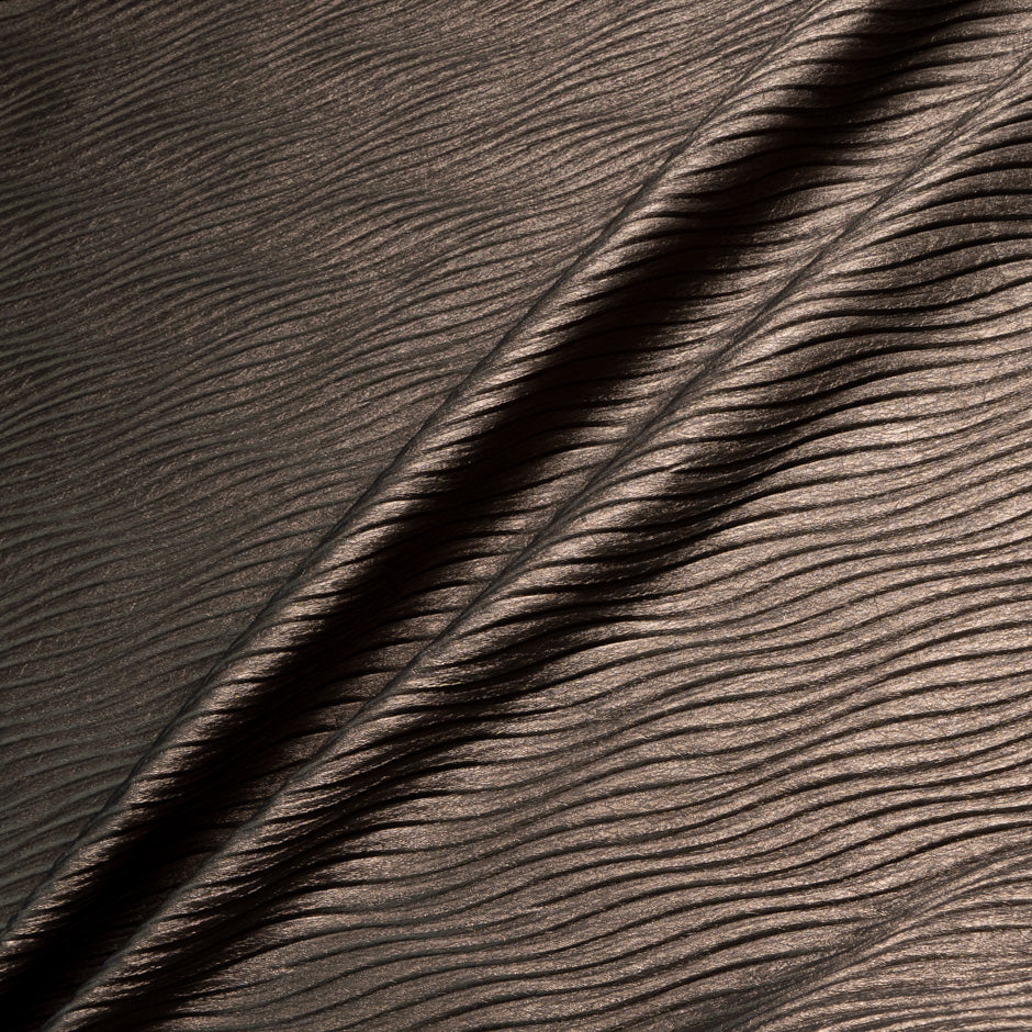 Chocolate Brown Pleated PVC