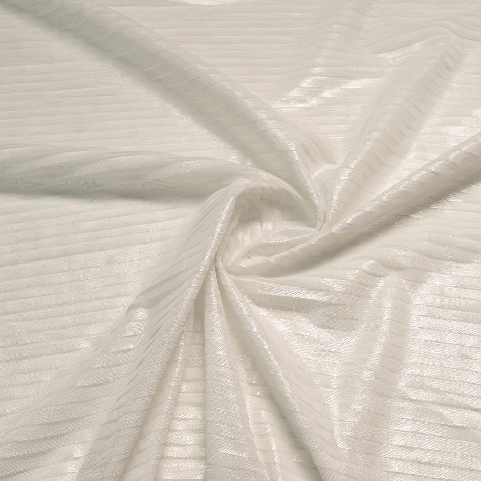 Ivory Metallic Pleated Tulle