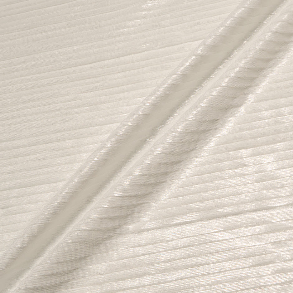 Ivory Metallic Pleated Tulle