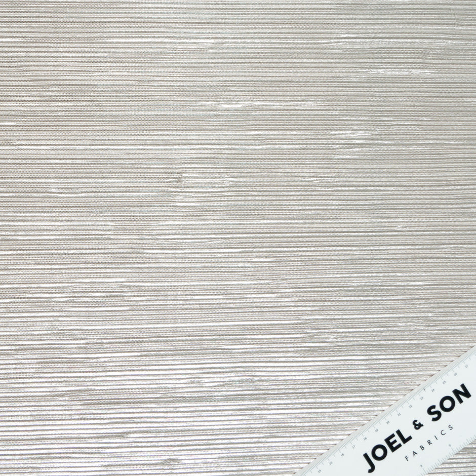 Pale Taupe Metallic Pleated Knit Poly