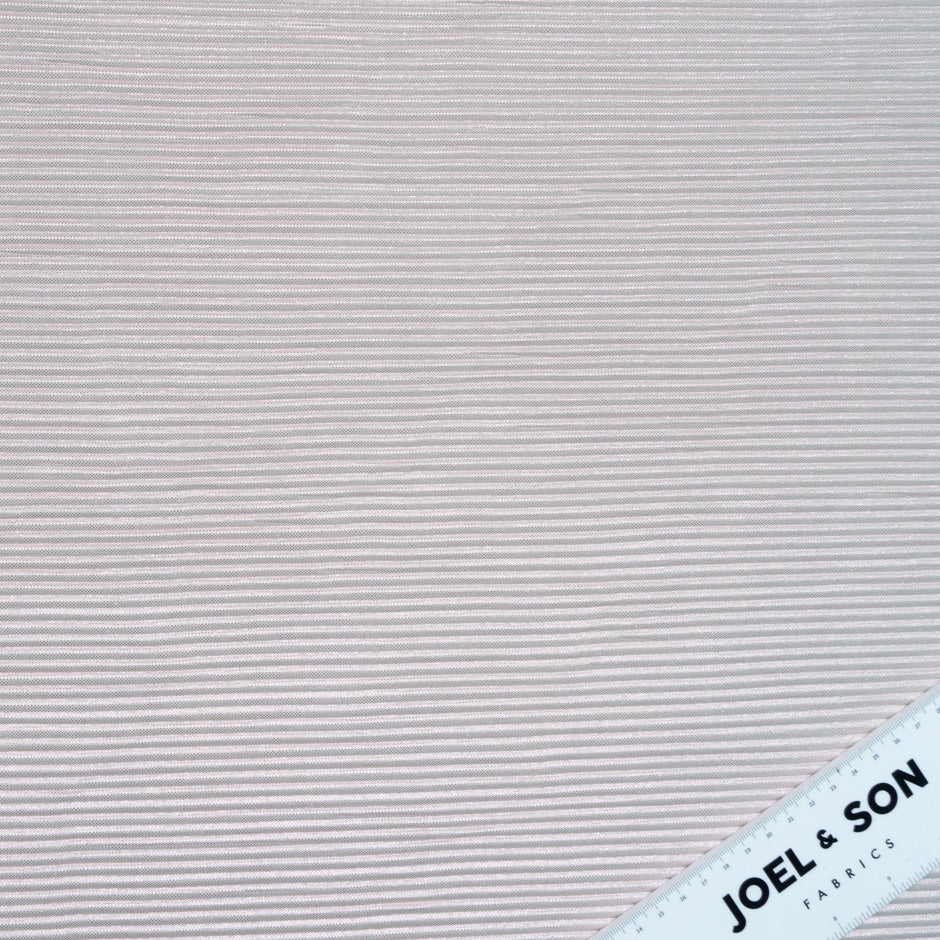 Pale Pink Metallic Pleated Jersey