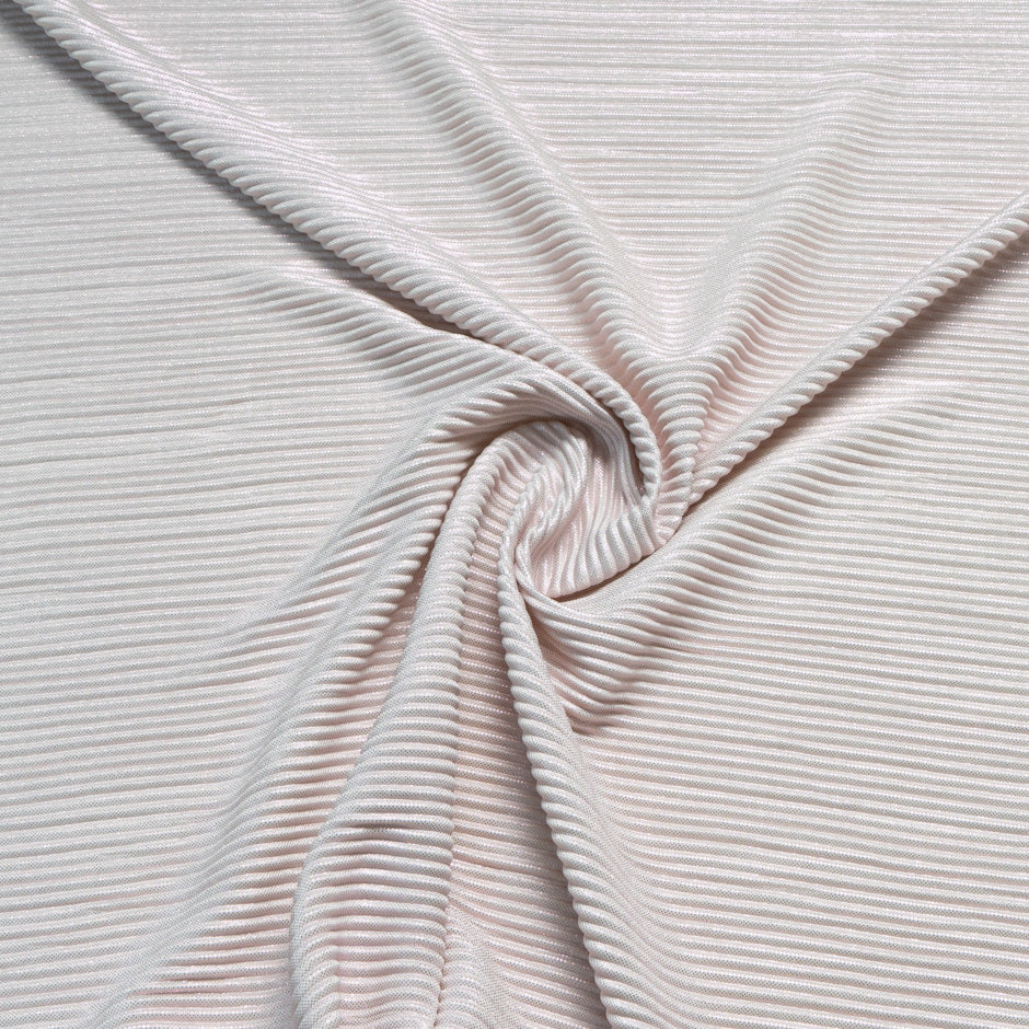 Pale Pink Metallic Pleated Jersey