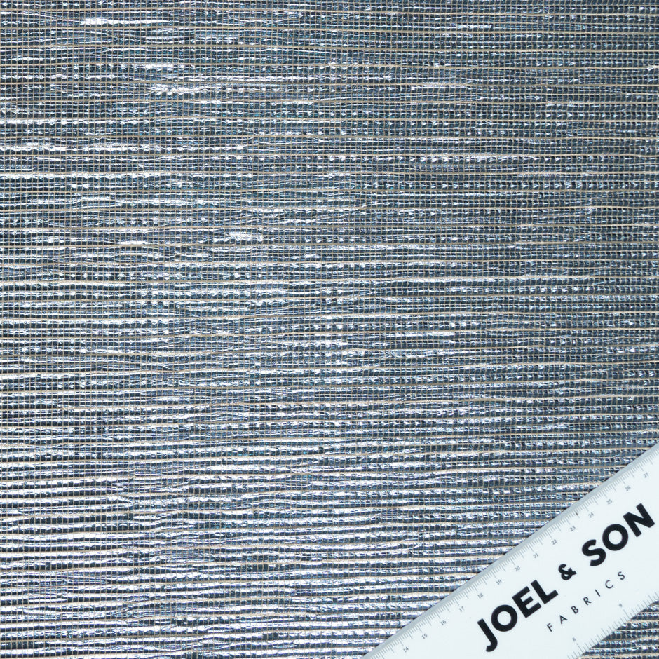 Metallic Blue Plissé Jersey