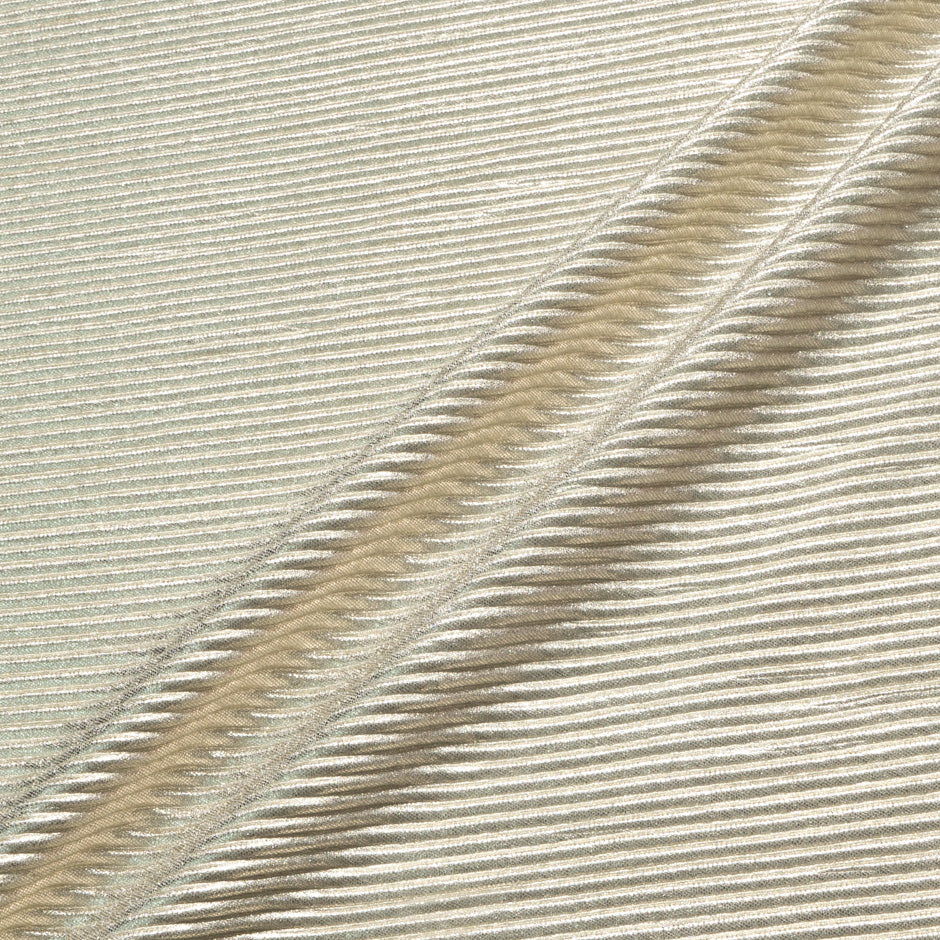 Pale Gold Metallic Pleated Jersey