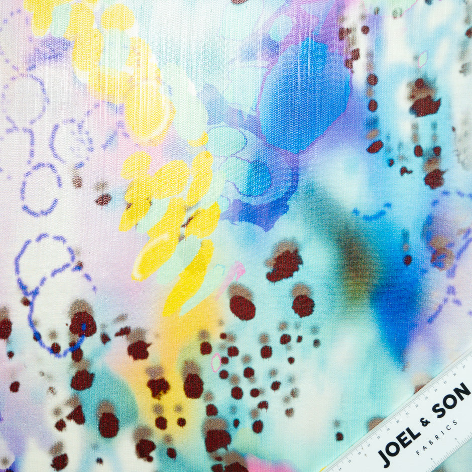 Multi-Coloured Metallic Jacquard Silk