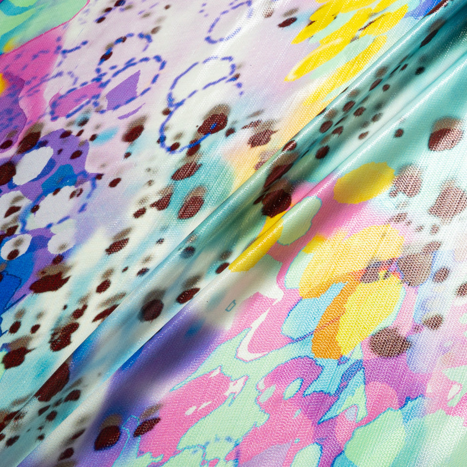 Multi-Coloured Metallic Jacquard Silk