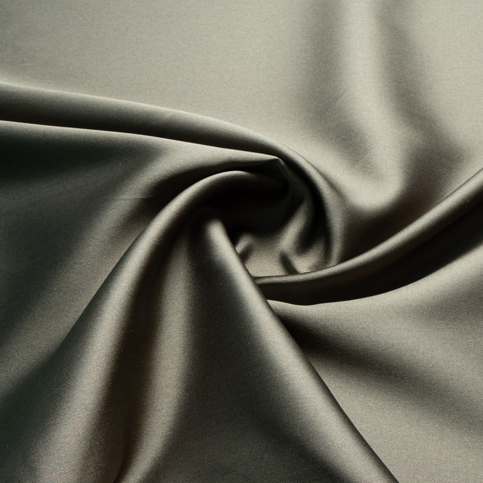Elephant Grey Silk Blend Mikado