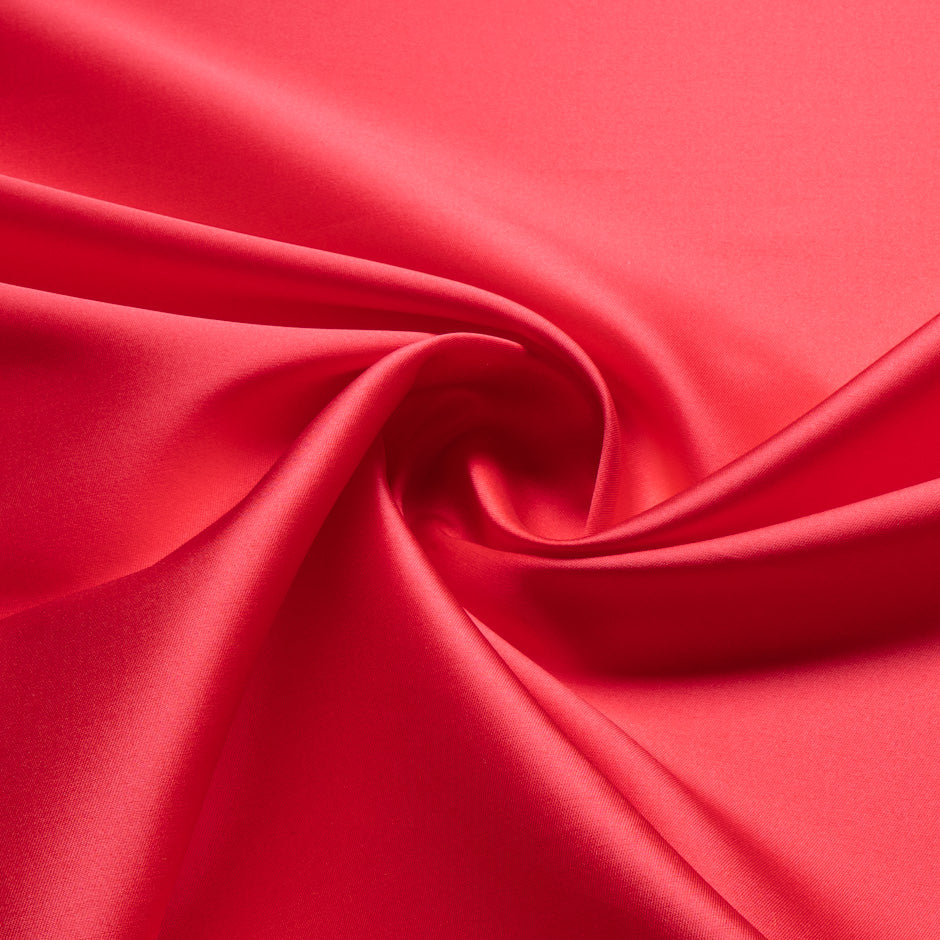 Bright Red Silk Blend Mikado