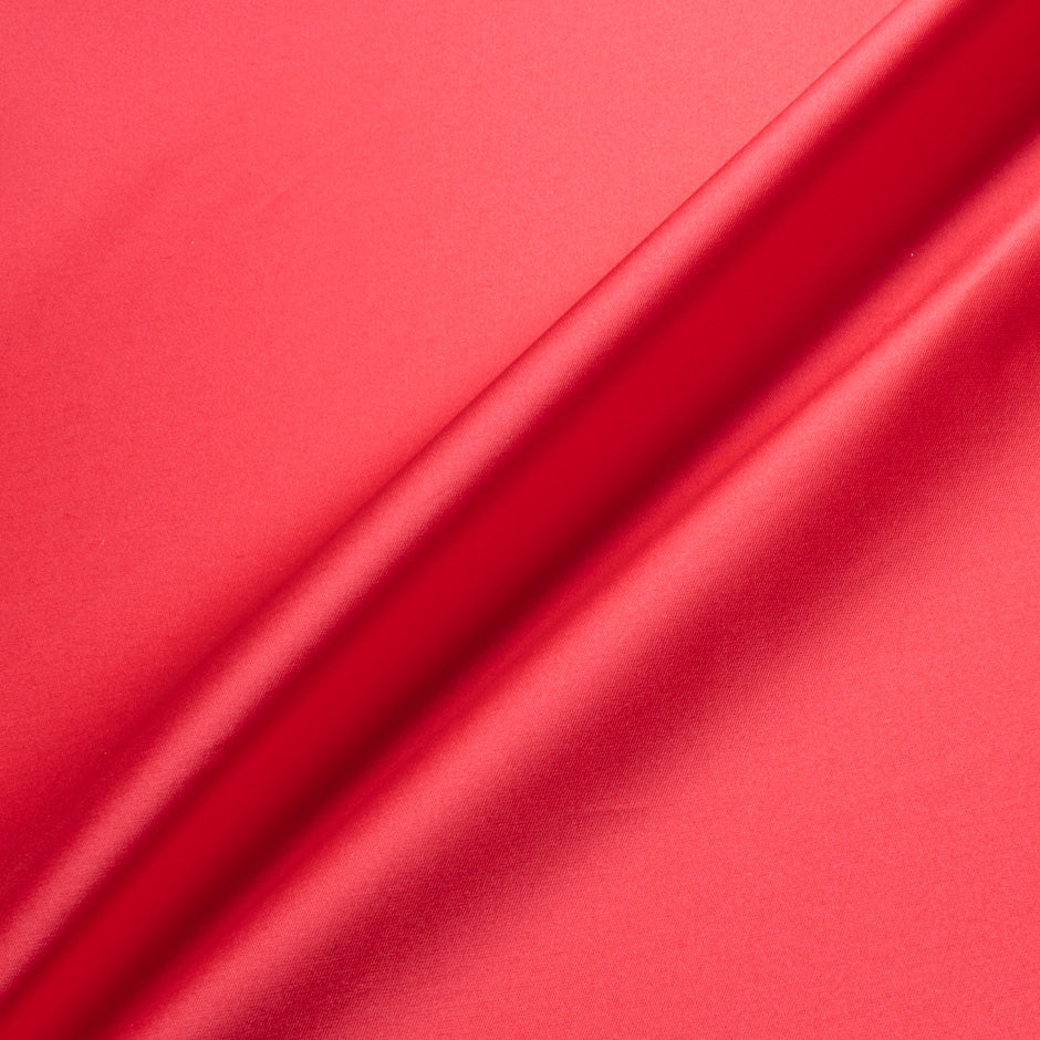 Bright Red Silk Blend Mikado