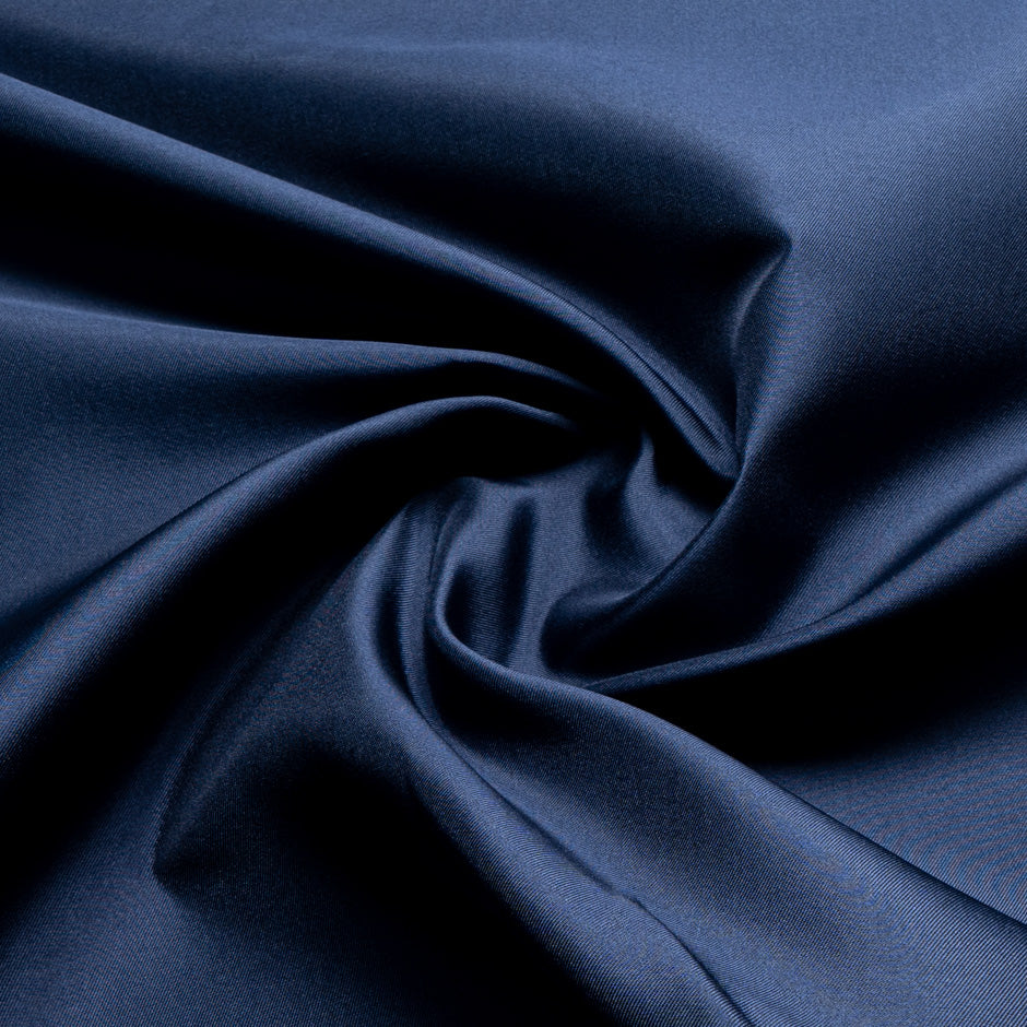 Navy Blue Pure Silk Mikado