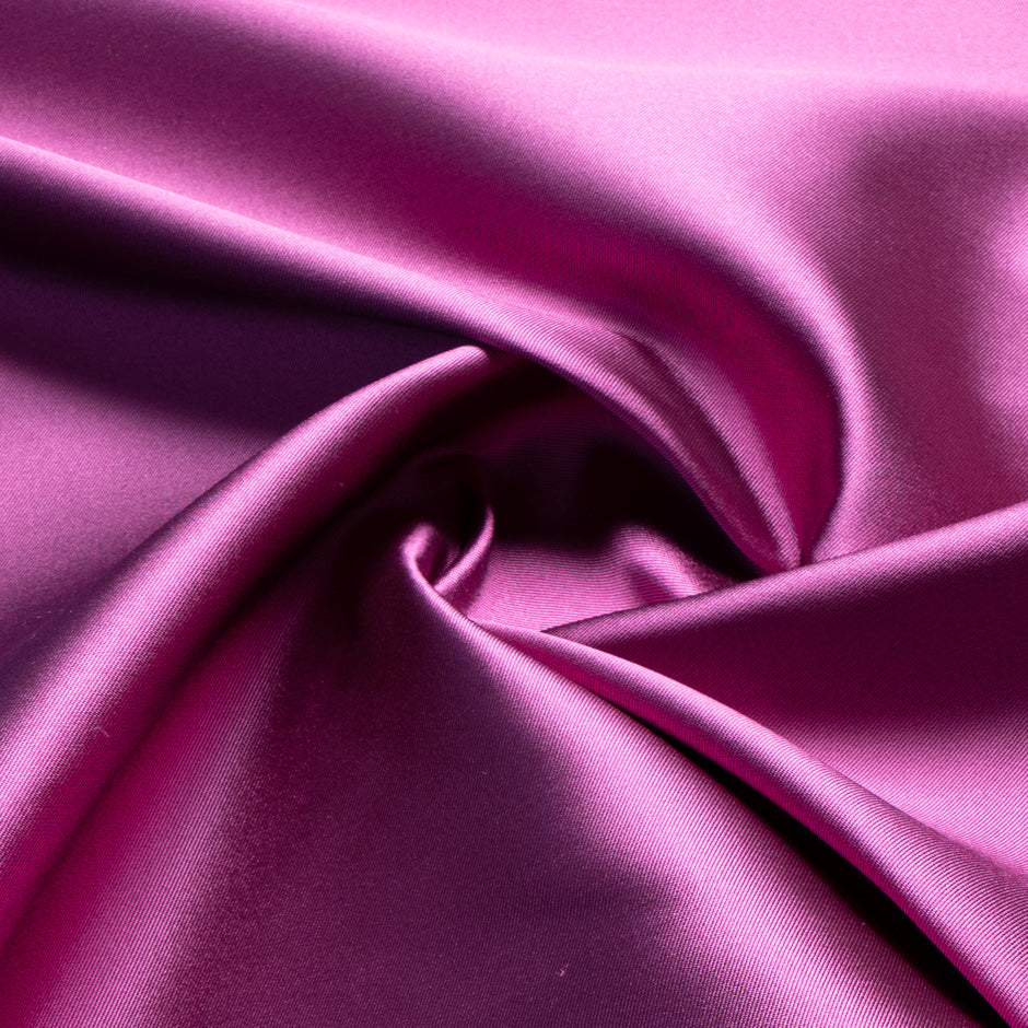 Fuchsia Pink & Taupe Double Faced Silk Mikado