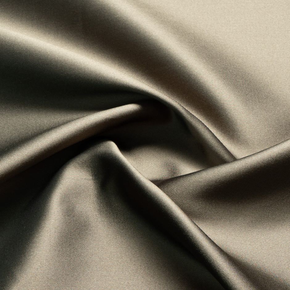 Fuchsia Pink & Taupe Double Faced Silk Mikado