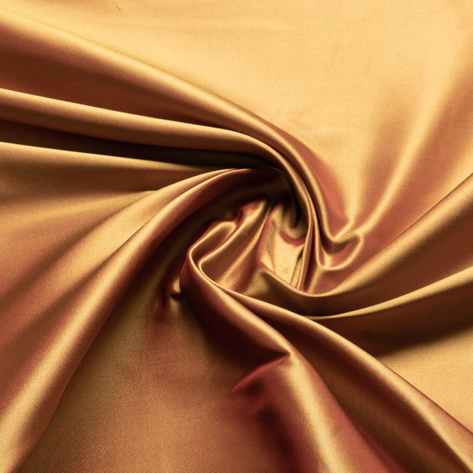 Burnt Orange & Blue Double Faced Silk Taffeta