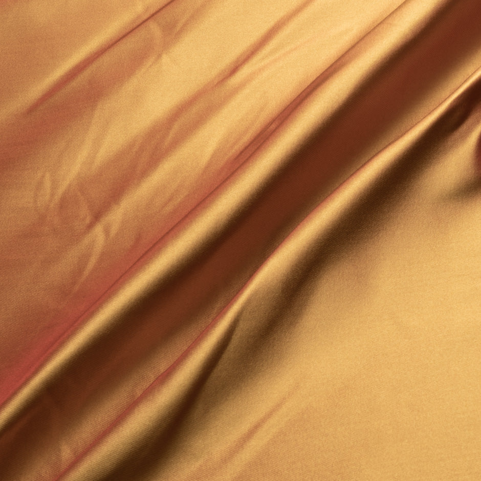 Burnt Orange & Blue Double Faced Silk Taffeta