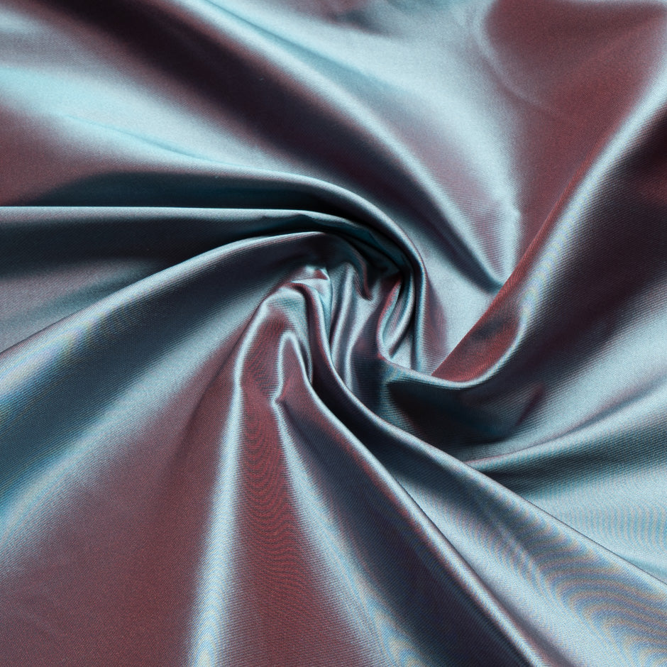 Burnt Orange & Blue Double Faced Silk Taffeta