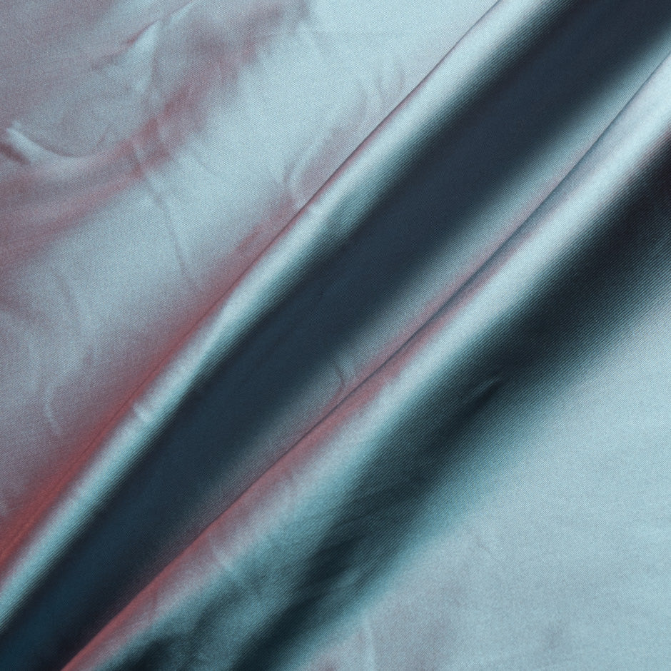 Burnt Orange & Blue Double Faced Silk Taffeta