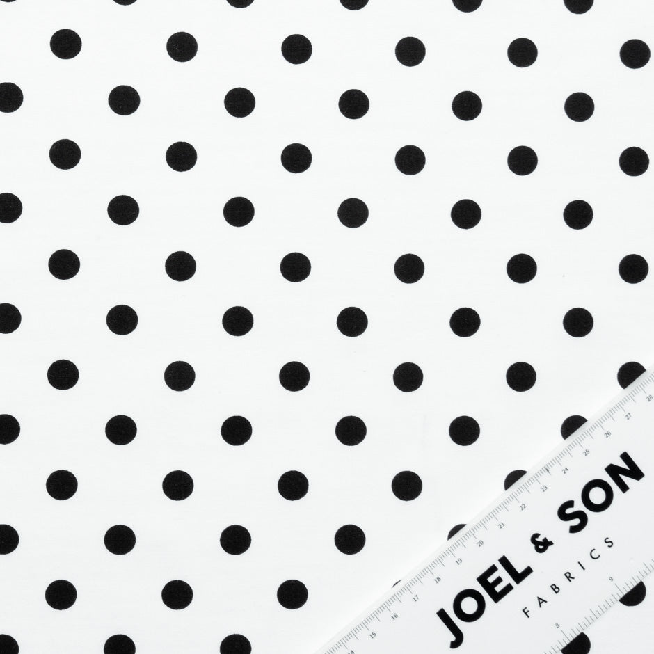 Black Spotted White Pure Cotton