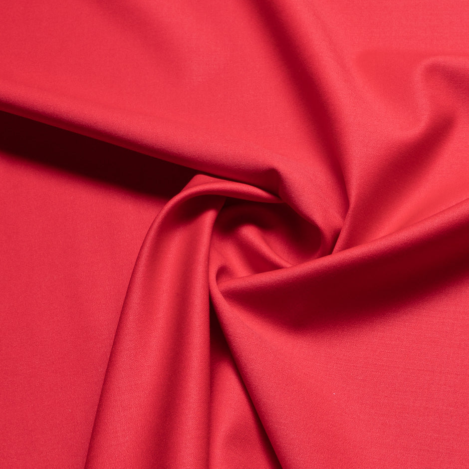 Lipstick Red Stretch Wool Gaberdine