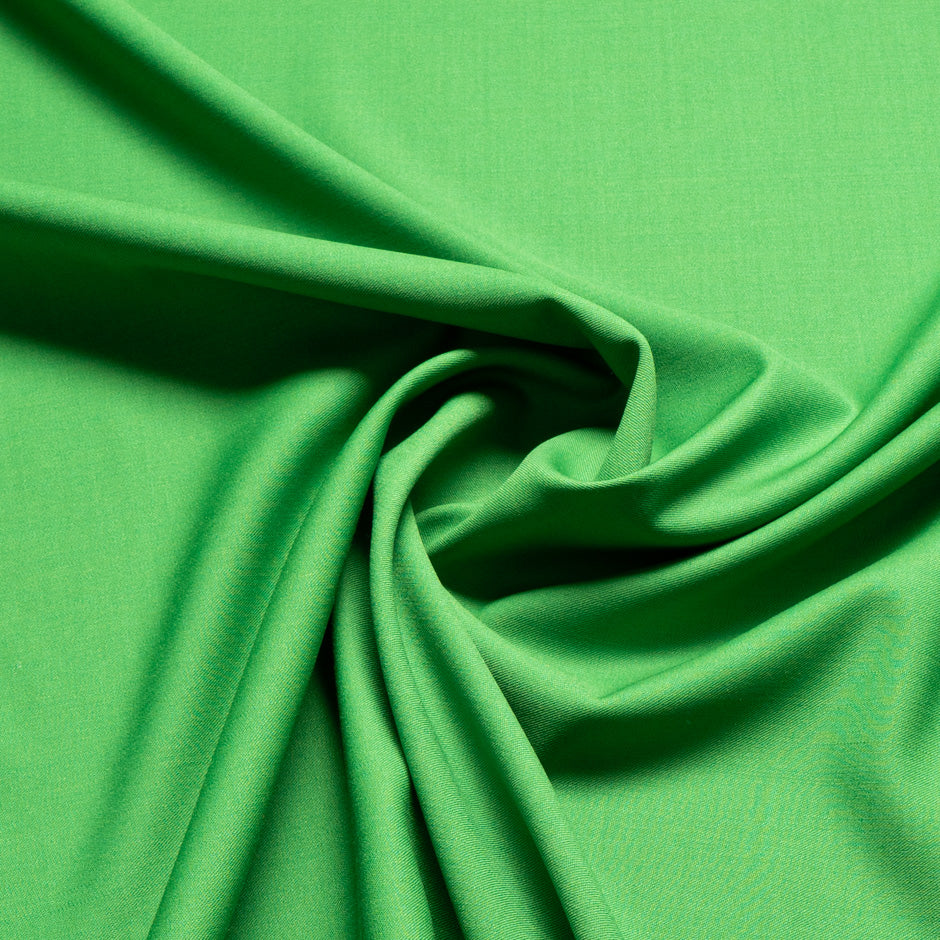 Emerald Green Stretch Wool Gaberdine