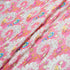 Blue & Pink Floral Double Printed Pink Devoré Velvet