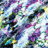 Multi-Coloured Purple Floral Printed Devoré Velvet