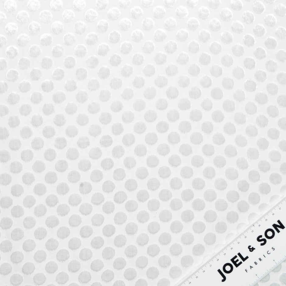 Ivory Spotted Devoré Velvet