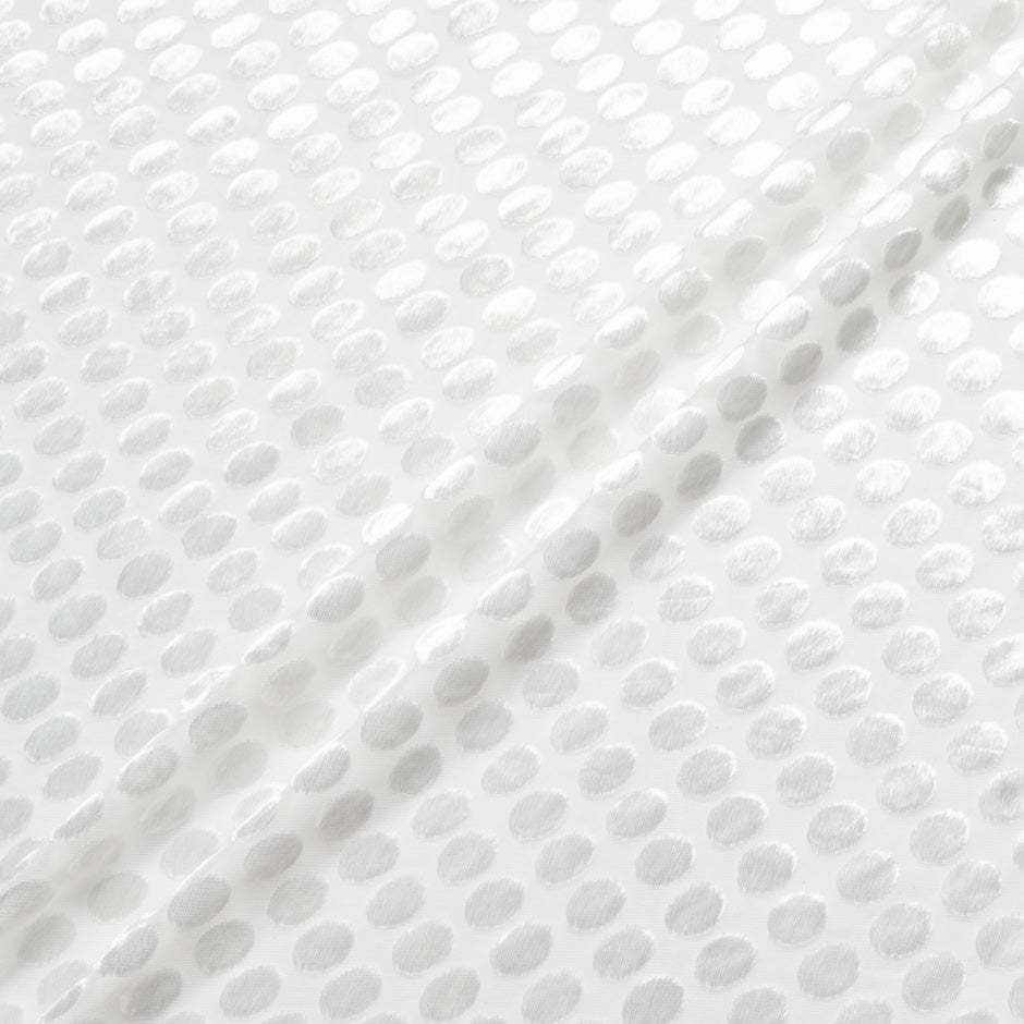 Ivory Spotted Devoré Velvet