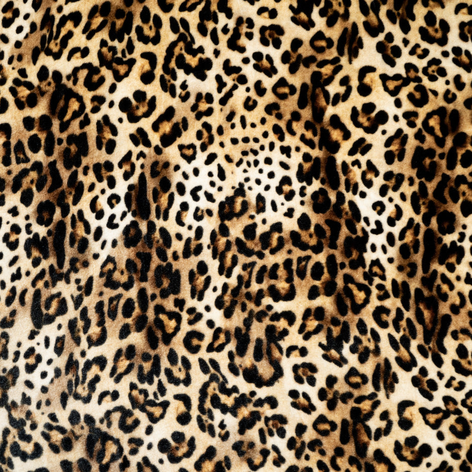 Animal Printed Silk Blend Velvet