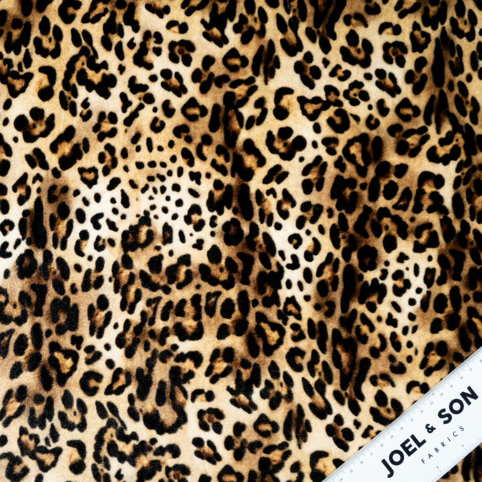 Animal Printed Silk Blend Velvet