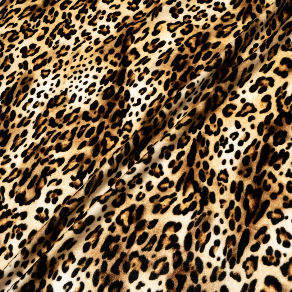 Animal Printed Silk Blend Velvet