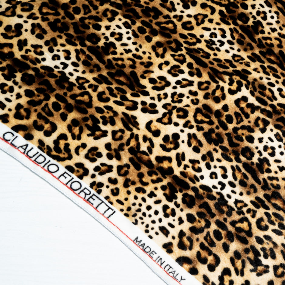 Animal Printed Silk Blend Velvet