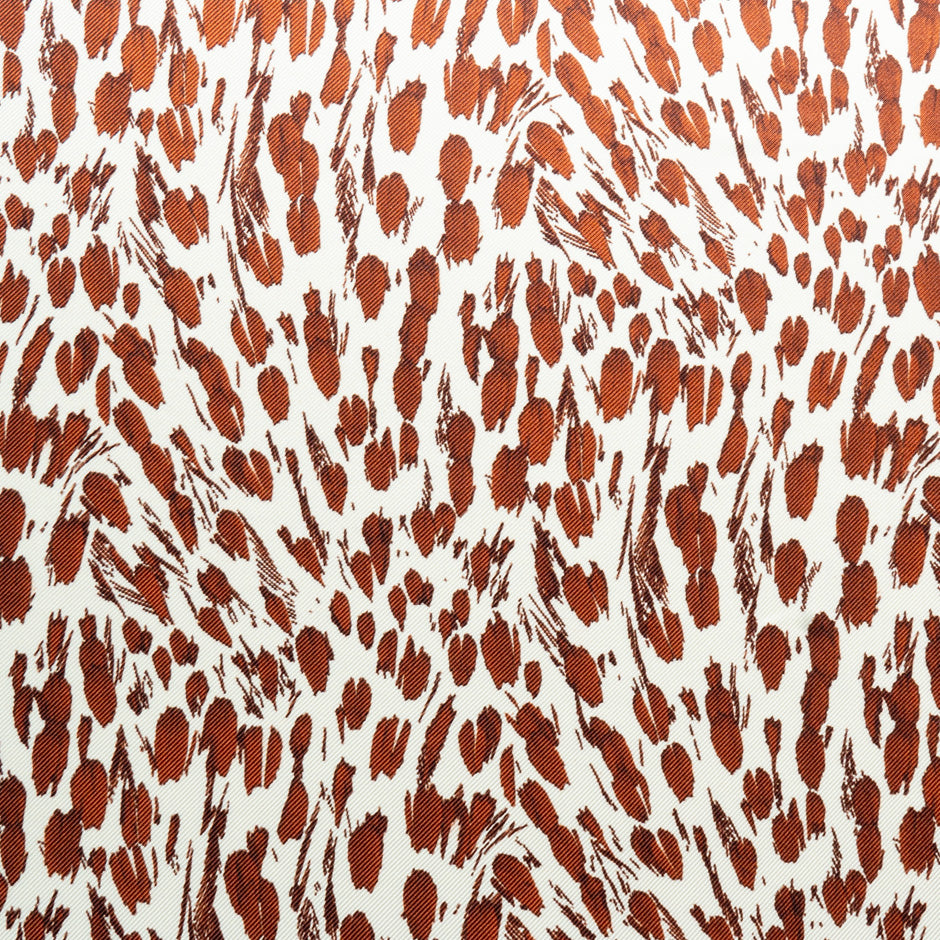 Abstract Animal Printed Double Silk Twill