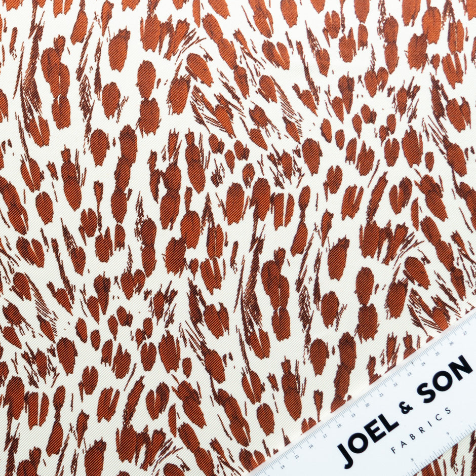 Abstract Animal Printed Double Silk Twill